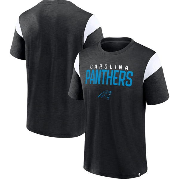 Men's Carolina Panthers Black/White Home Stretch Team T-Shirt